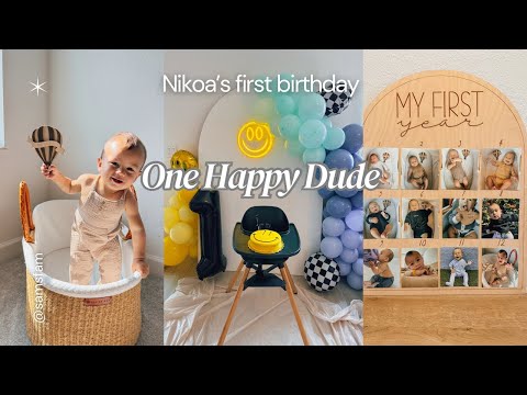 Nikoa is One Happy Dude // first birthday party