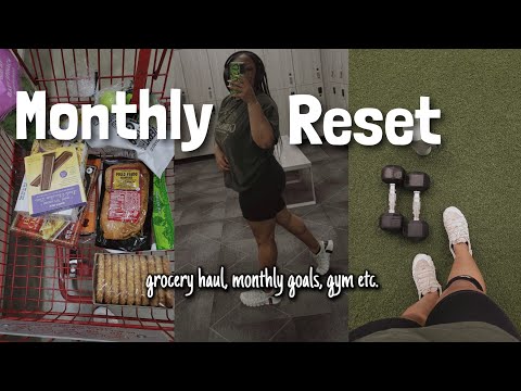 Productive Monthly Reset| Trader joes grocery haul, monthly planning, etc.