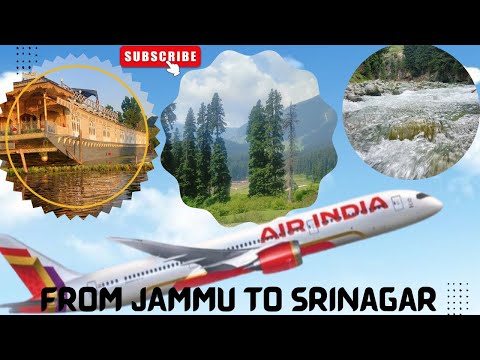 Jammu to Srinagar AIR India flight ✈️ #srinagar #touristplace #dallake  #airindia #doodhpathri