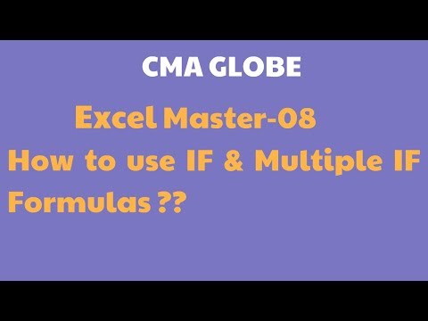 Excel Master-08 || How to use IF & Multiple IF Formulas || BY CMA  Siddharth Gusain