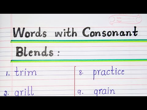 Words with Consonant Blends