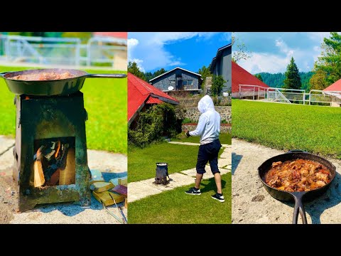 You'll Never Believe This Kadai Chicken In Beautifull Location Fact | ASMR cooking