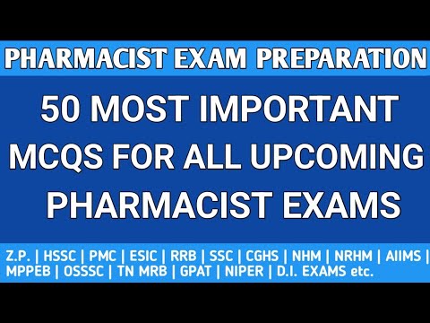 Pharmacist exam preparation | 50 important questions for upcoming exams #pharmabullet