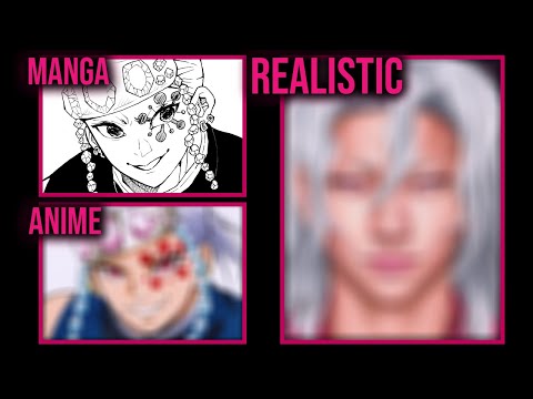 Drawing UZUI TENGEN in 3 Styles [Manga, Anime and Realistic] Demon Slayer