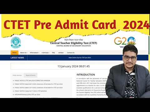 CTET Pre Admit Card 2024 Out ! | CTET Admit Card Kaise Download Kare | CTET Exam Center and City