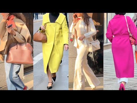 MILAN STREET FASHION 2024☀️EARLY SPRING 2024 FASHION TRENDS 🇮🇹ITALIAN STYLE SPRING LOOKS