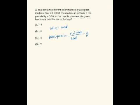 How Many Marbles Are There? | Probability Math Problem