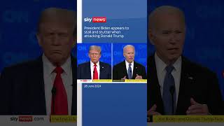 President Biden appears to stall and stutter when attacking Donald Trump