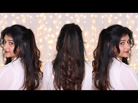 2 minute Half Ponytail Hairstyle for every outfit✨