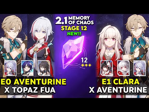 E0S1 Aventurine x E0 Topaz & Clara UNLIMITED FUA TEAMS |  MOC 12 v2.1 | Honkai Star Rail.