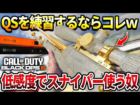 【COD:BO6】QS練習したい人向け‼視点感度4の低感度スナイパーが当てやすすぎたｗｗ【感度設定】