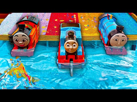 Looking for Thomas & Friends toys | Thomas The Train & Friends swimming covered in paint!