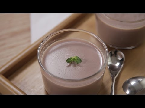 不用烤箱的巧克力牛奶布丁 chocolate milk pudding