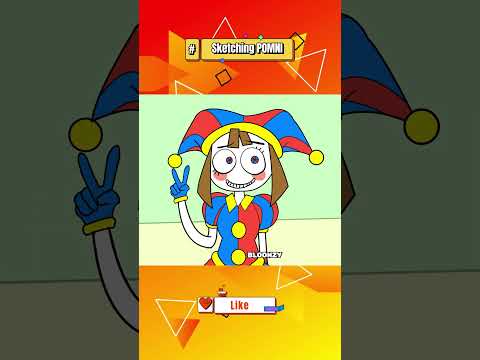 Jax Drawing Pomni the amazing digital circus fan art animation  #hilariouscartoons #pomni  #tdac