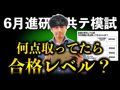 【6月進研共通テスト模試】この時期に何点取ってたら志望大学合格レベル？【指導経験から語る】