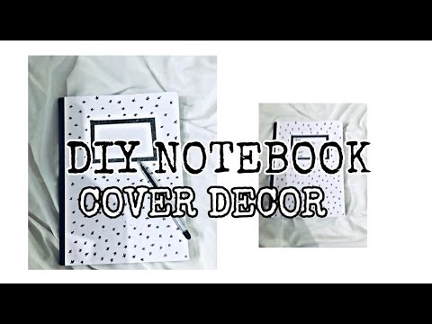 DIY NOTEBOOK COVER DECOR |DECOR WITH USING A PAPER AND PEN | SIMPLE DECOR |#shorts