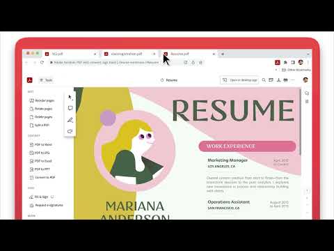 Work with and edit PDF files in Google Chrome: Adobe Acrobat extension