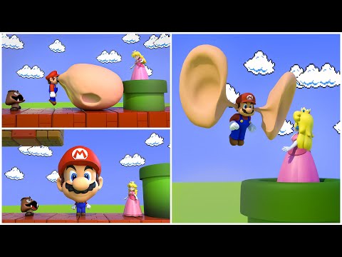 Mario eats a weird Mushroom! Super Mario Bloopers - Compilation😆