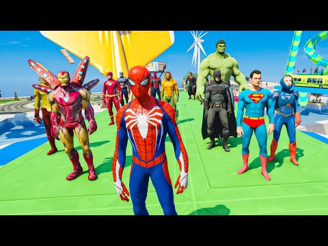 GTA 5 Spiderman vs Superhero's Ragdolls (Funny Moment) Ep 22