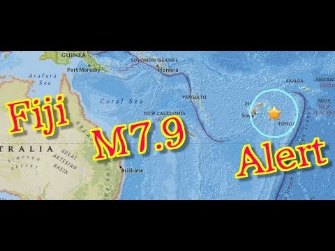 Huge earthquake Fiji M7 9 Alert 2018 8 19 morning フィージー地震