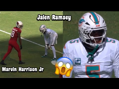 Marvin Harrison Jr Vs Jalen Ramsey 🔥👀 EXPOSED! Cardinals Vs Dolphins 2024 (WR Vs CB)