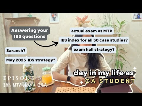 IBS materials checklist, IBS exam hall strategy, IBS May 2025 strategy✨ | CA final preparation Ep 5