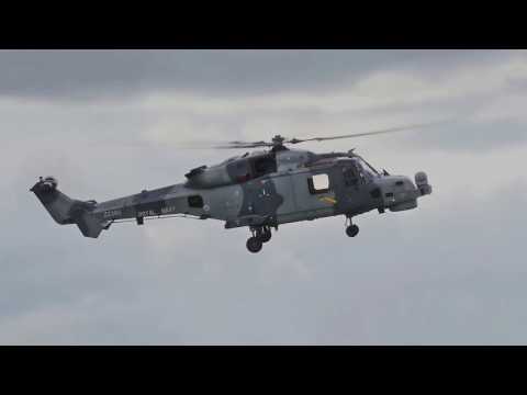 Wildcat landing at City Airport Manchester