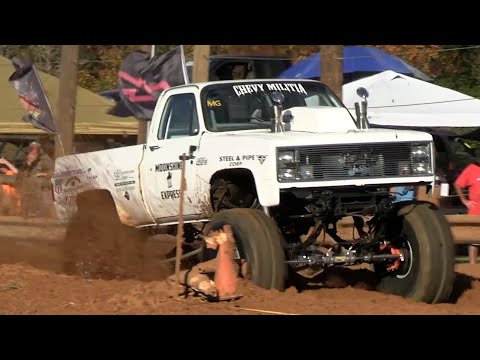 MUD TRUCKS HIT THE PIT AT TWITTYS MUD BOG