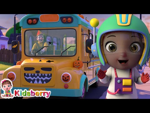 Wheels on the Bus Halloween Time | Kidsberry Nursery Rhymes & Baby Songs