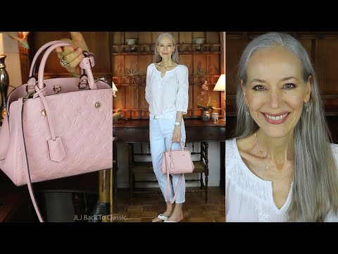 Louis Vuitton Montaigne BB Empreinte Bag Review, What Fits; Gauze Top, Jeans OOTD / Classic Fashion