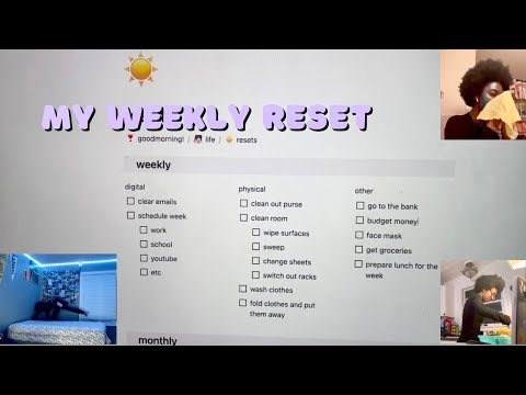 my weekly reset routine