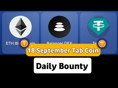 Tap Coin Daily Bounty 18 September | Tab Coin Daily Bounty Today