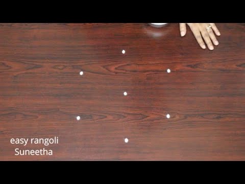 New Year rangoli 2025 || Sankranthi muggulu  || easy rangoli Suneetha || Simple Star kolam