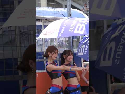 2024 SUPER GT Rd.4 FUJI #61 青山水咲 楠木絢 一ノ瀬のこ 桜田莉奈 SUBARU BRZ GT GALS BREEZE 決勝日ピットウォーク レースクイーン 4K