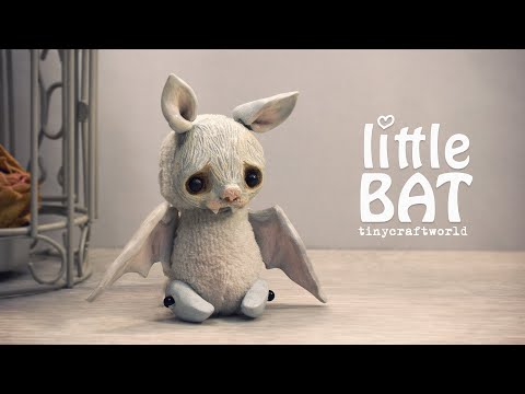 DIY 🦇 Little Toy Bat Plushie, Sculpting (autumn halloween crafts)