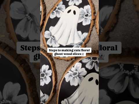 DIY Laser Cut Floral Ghost Wood Slabs | Halloween Decor with Aeon Laser MIRA9