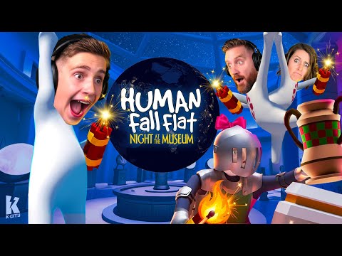 Our Family is TRAPPED in a Spooky Museum (Human Fall Flat Challenge!)