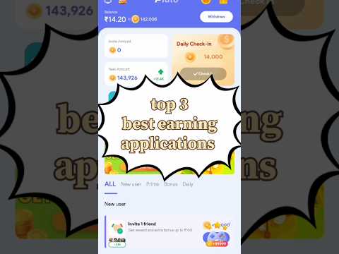 Top 3 best earning apps | online earning apps | without investment #shorts#youtubeshorts #earningapp