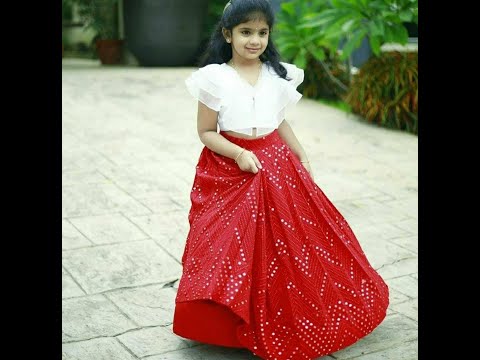 Beautiful Embroidered Mirror  Lehenga Choli For Baby Girls.