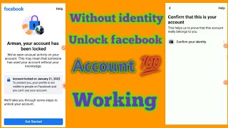 how to unlock facebook account without identity 2022 || how change option in locked facebook account