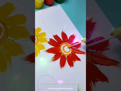 Cherry 🌸 blossom plant|Draw flower unique style🌈✨ #shorts #short #viral #trending #trendingshort