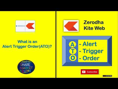 What is an Alert Trigger Order (ATO) and how to set up on Zerodha kite? #zerodha #nse #zerodhakite