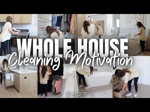 *NEW* WHOLE HOUSE CLEANING PART ONE | WHOLE HOUSE CLEANING MOTIVATION 2024 | EXTREME CLEAN WITH ME