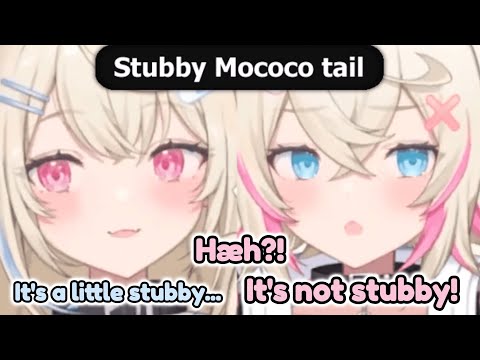 Mococo's tail is stubby... [hololive / fuwamoco]