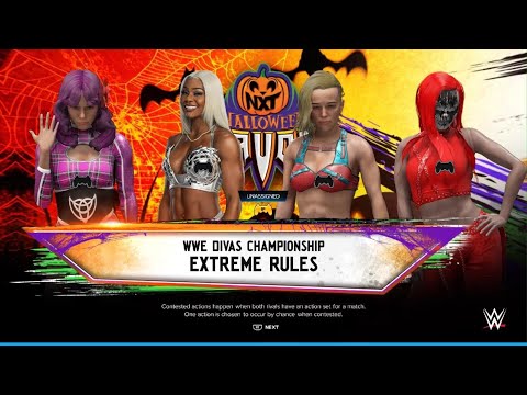 WWE 2K24 AWA Halloween Havoc: Jade vs DMD vs Holly rose vs Leah