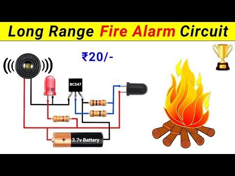 How to make a Long Range Fire Alarm Circuit || Science Project || SKR Electronics Lab