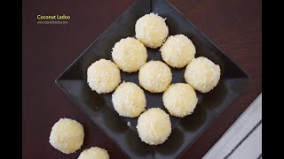 Coconut Ladoo Recipe with Condensed Milk and Desiccated Coconut