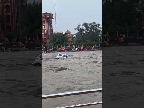 Car in Gangaajal 🚙Near Haridwar Incident 🌊 #car #gangariver #ganga #haridwar #accidentnews