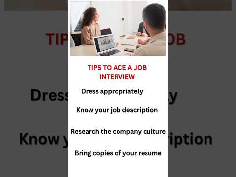 Tips to ace a job interview