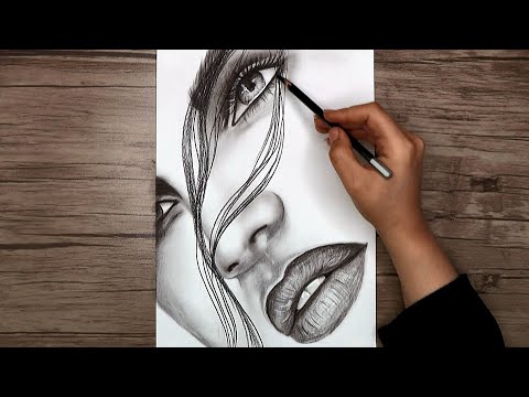 How to Draw a Realistic Face with Pencil | Girl Face Drawing Step by step